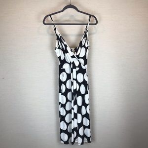 Polka dot wrap dress